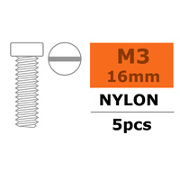 G-Force Pan Head Screw M3x16 Nylon (5pcs) GF-0310-003