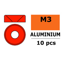 G-Force Washer M3 Red for Countersunk Aluminium (10pcs) GF-0405-035