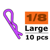 G-Force Body Clips 1/8 Purple Large 45degBent (x10) GF-0410-022
