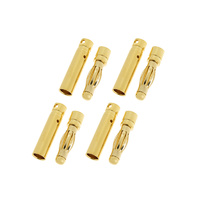 G-Force 4mm Gold Connector Male + Female (4pairs) GF-1000-003