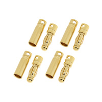 G-Force 4mm Gold Connector Short Male + Female (4pairs) GF-1000-006