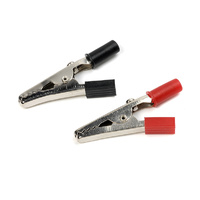 G-Force Alligator Clip Medium Red & Black (1set) GF-1012-002