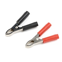 G-Force Alligator Battery Clip Large Red & Black (1set) GF-1012-004