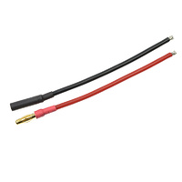 G-Force 4mm Gold Connector Male + Female 14AWG 10cm (1pc) GF-1052-001