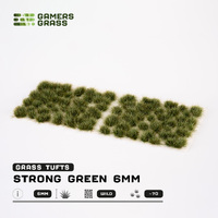 Gamers Grass Tufts - Strong Green 6mm - Wild