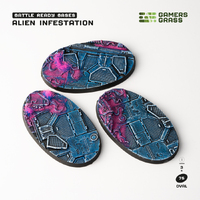 Gamers Grass Bases Alien Infestation - Oval 75mm (x3)