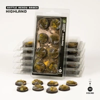 Gamers Grass Bases Highland - Round 28mm (x8)