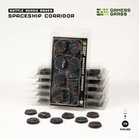 Gamers Grass Bases Spaceship Corridor - Round 28mm (x8)