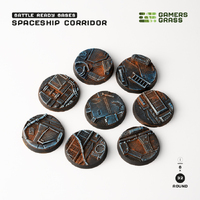 Gamers Grass Bases Spaceship Corridor - Round 32mm (x8)
