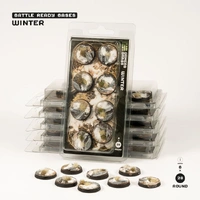 Gamers Grass Bases Winter - Round 28mm (x8)