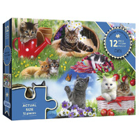 Gibsons 12pc Piecing Together Cats Jigsaw Puzzle