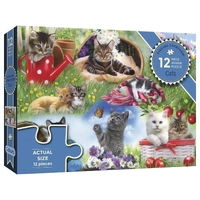 Gibsons 12pc Piecing Together Cats Jigsaw Puzzle