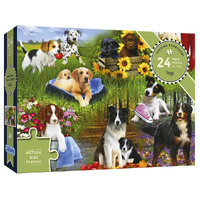 Gibsons 24pc Piecing Together Dogs Jigsaw Puzzle