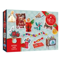 Gibsons 12pc Piecing Together Christmas Jigsaw Puzzle