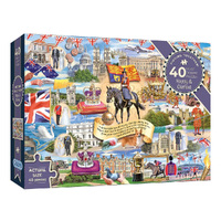 Gibsons 40pc Happy and Glorious Queen Elizabeth II XXL Jigsaw Puzzle