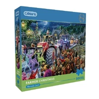 Gibsons 500pc XL Farmer Christmas Size Pieces Jigsaw Puzzle