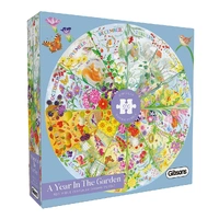 Gibson 500pc Year In The Garden Circular Jigsaw Puzzle