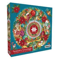 Gibsons 500pc Seasons Greetings Circular Jigsaw Puzzle