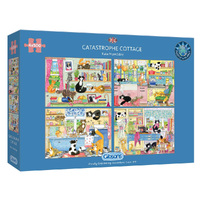 Gibsons 4x500pc Catastrophe Cottage Jigsaw Puzzle