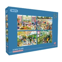 Gibsons 4 X 500pc A Dog'S Life  Jigsaw Puzzle