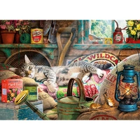 Gibsons 1000pc Snoozing In The Shed Jigsaw Puzzle