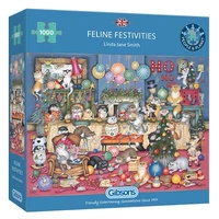 Gibsons 1000pc Feline Festivities Jigsaw Puzzle