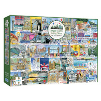 Gibsons 1000pc Bright Lights Big Cities Jigsaw Puzzle