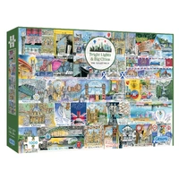 Gibsons 1000pc Bright Lights Big Cities Jigsaw Puzzle