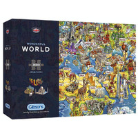 Gibsons 2000pc Wonderful World Jigsaw Puzzle