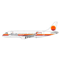 Gemini Jets 1/400 Alaska Airlines E175 Horizon Air retro livery (N652MK) Diecast Aircraft