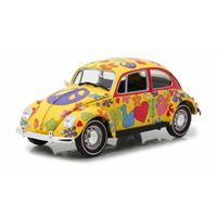 Greenlight 1/18 Hippie Peace & Love 1967 VW Beetle Right Hand Drive 13509 Diecast
