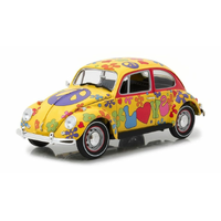 Greenlight 1/18 Hippie Peace & Love 1967 VW Beetle Right Hand Drive 13509 Diecast