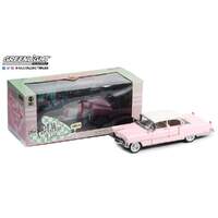 Greenlight 1/18 1955 Cadillac Fleetwood Pink with White Roof - Series 60 Diecast