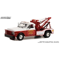 Greenlight 1/18 Dually Wrecker 1972 Chevrolet C-30 Downtown Shell Service Diecast Pickup Truck