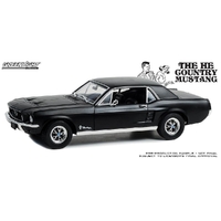 Greenlight 1/18 1968 Stealth Black Ford Mustang Coupe HE Country Special Diecast