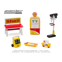Greenlight 1/64 Shell Oil Auto Body Shop - Shop Tool Accessories Series 3 Diecast