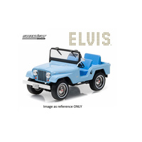 Greenlight 1/18 Elvis Presley Jeep CJ-5 Sierra Blue Movie Artisan Collection 19061 Diecast