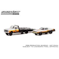 Greenlight 1/64 HD Truck 1972 Armor All Chevy C-30 Ramp Truck with 1976 Chevrolet Chevelle Laguna Diecast