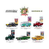 Greenlight 1/64 1970 Checker Motors Marathon A11 GPK Taxi Co. - Unaware Aaron - Garbage Pail Kids Series 2 Diecast
