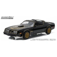 Greenlight 1/24 1977 Pontiac Firebird Trans Am Starlite Black With Golden Eagle Hood Diecast Car