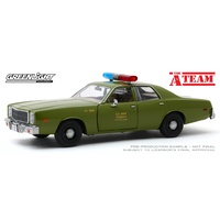 Greenlight 1/24 A-Team (1983-87 TV Series) 1977 Plymouth Fury US Army Police (Movie) Diecast
