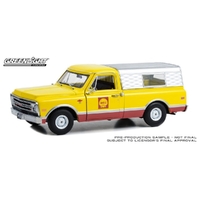 Greenlight 1/24 Shell Oil Running on Empty 1968 Chevrolet  C-10 with Camper Canopy Diecast