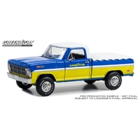 Greenlight 1/24 Goodyear Tyres Running on Empty 1969 Ford F100 with Bed Cover Diecast