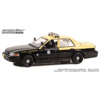 Greenlight 1/24 2010 Ford Crown Victoria Police Interceptor Florida Highway Patrol Hot Pursuit Diecast Model Car