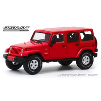 Greenlight 1/43 Firecracker Red 2017 Jeep Wrangler Unlimited Sahara