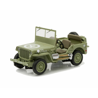 Greenlight 1/43 1944 Jeep C7 (Army Green w/Star on Hood) 86307 Diecast