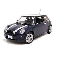Greenlight 1/43 Blue w/White Stripes The Italian Job (2003) 2003 Mini Cooper S Movie 86546 Diecast
