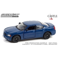 Greenlight 1/43 Detective Kate Beckett's 2006 Midnight Blue Pearlcoat Dodge Charger Castle (2009-2016) TV Series Diecast