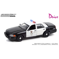 Greenlight 1/43 Drive (2011) 2001 Ford Crown Victoria Police Interceptor - Los Angeles Police Department (LAPD) Movie Diecast Car