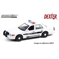 Greenlight 1/43 Dexter (2006 - 2013) 2001 Ford Crown Victoria Police Interceptor - Pembroke Pines Police Diecast Car